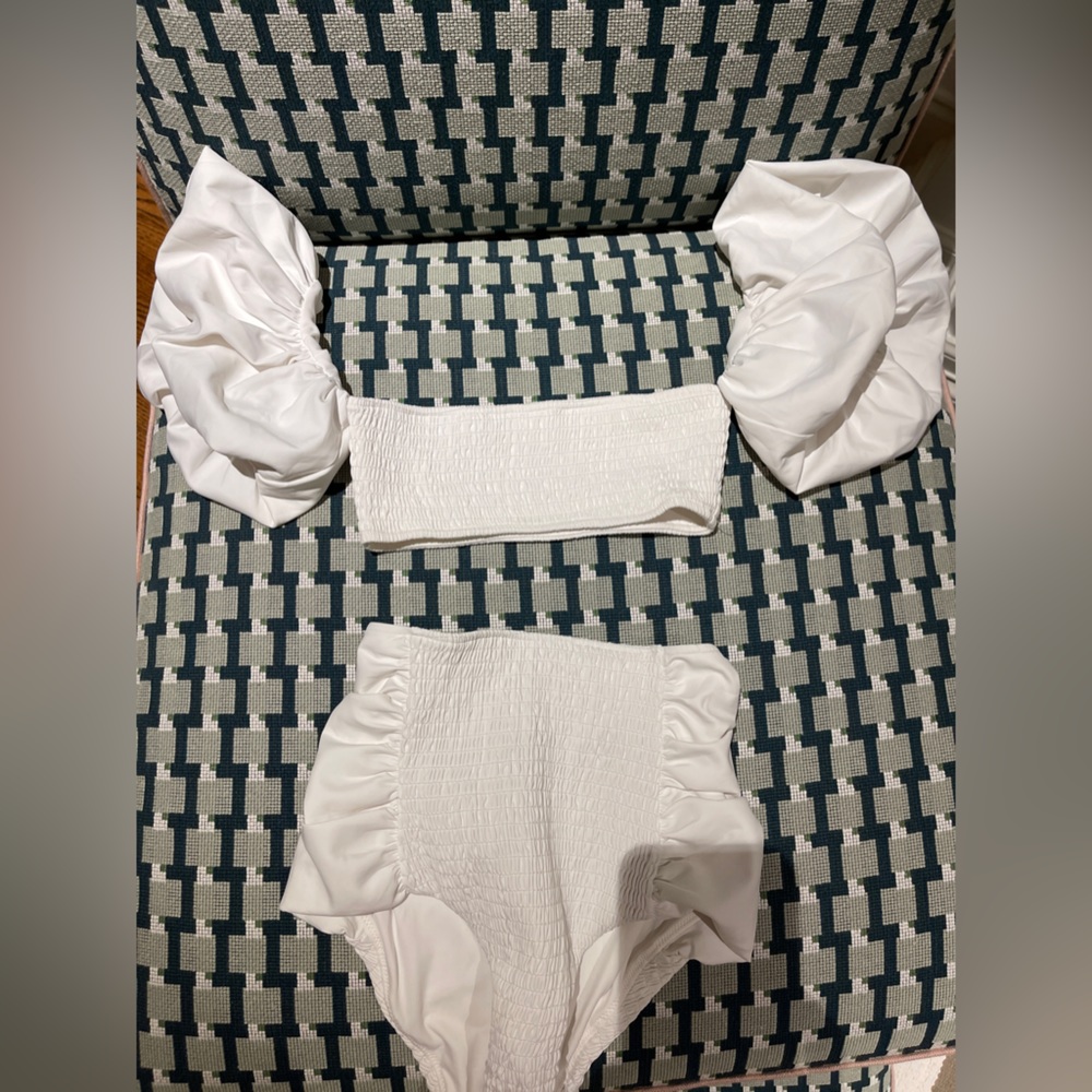 Sir. The Label Louis Ruched Brief and Louis Bandeau Ivory Bikini - Picture 8 of 13